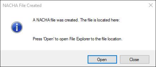 NACHA created successfully